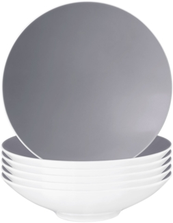 Seltmann Weiden Life Fashion Pasta-/Suppenteller ø 23 cm 6er Set Elegant Grey