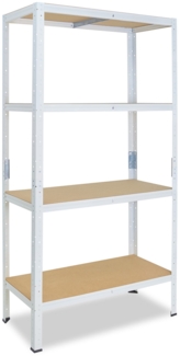 shelfplaza HOME 155x70x23 cm Schwerlastregal in weiß mit 4 Böden und 175 kg Traglast pro Boden