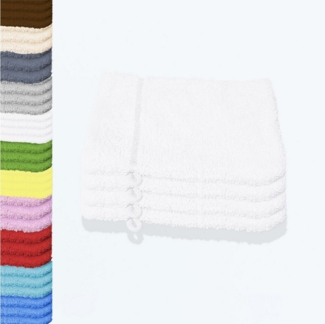 Buymax Waschhandschuh Premium Waschhandschuhe, Waschlappen Set, Frottee: 100% Baumwolle (Spar-Set, 4-St), 15 x 21 cm, mit Aufhängeschlaufe, weich, saugstark