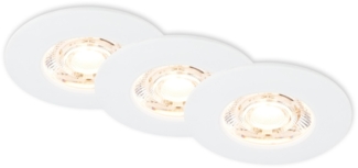 Briloner LED-Einbauleuchten Kulana Mini 3er Set Mini 3,6W 350lm weiß