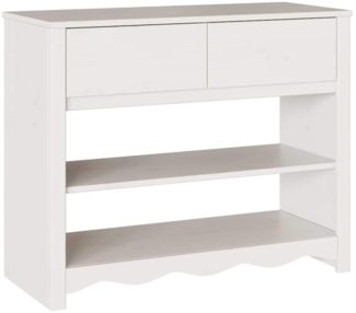 vidaXL Konsolentisch Drammen Weiß 89,5 x 37 x 73 cm Massivholz Kiefer 42003047