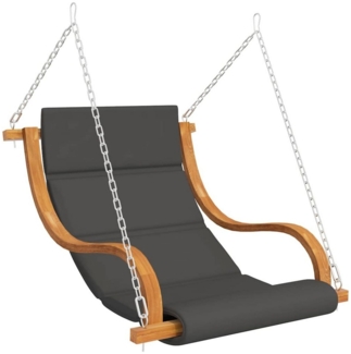 Hängeliege mit Kissen Massiv Bugholz mit Teak-Finish