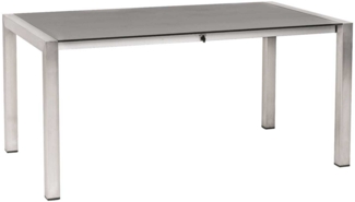 Gartentisch Alina I , Kunststoff , Grau, Schwarz , 180 x 74 x 100 cm