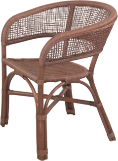 Schöner Rattansessel, Rattanstuhl handgeflochten, braun
