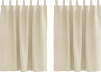 vidaXL Verdunkelungsvorhänge 2 pcs Creme 140x140 cm Samt 4107188