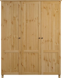 OTTO home Kleiderschrank Juventus, Drehtürenschrank, Schrank mit 3 Türen, 143 cm breit, aus massiver Kiefer, FSC®-zertifiziert