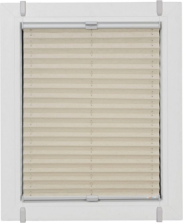 sunlines Plissee One Size Style Crush, blickdicht, ohne Bohren, verspannt, Klemmfix, Zubehörfarbe grau, zum Klemmen