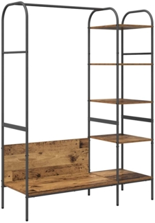 vidaXL Kleiderständer mit Regal Braun 120 x 44 x 160 cm Holzwerkstoff 868449