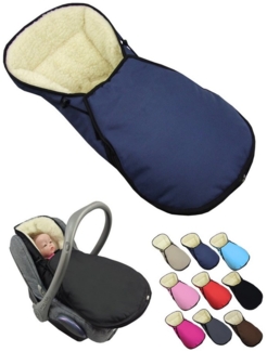 BambiniWelt by Rafael K. Fußsack Winterfußsack für Babyschale kompatibel mit Maxi-Cosi mit Wolle