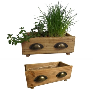 Online-Fuchs Blumentopf Schubladen für Kräuter und Blumen, Blumenkasten, Kräutertopf (2er Set), Foliert