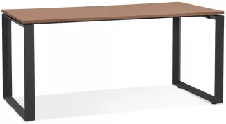 Kokoon Design Schreibtisch Abak Holz Wallnuss und Schwarz 160 cm