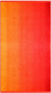 Handtücher Duschtücher - Farbverlauf Design - aus Bio Baumwolle Handtuch Colori, 70x140 cm,rot