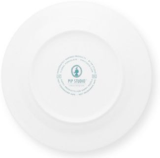 PiP Studio Speiseteller Flower Fest. Scallop Teller LightBlue/red 26,5cm, Plate Flower Festival Scallop Red-Light Blue 26.5cm