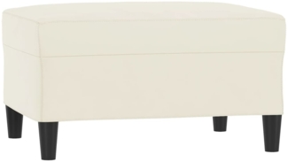 vidaXL Fußhocker Creme 70x55x41 cm Samt 349325