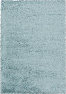 Runder Soft-Shaggy Teppich FLUFFY BLUE 160 X 160cm