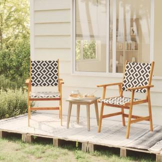 vidaXL Gartenstühle 2 Stk. Massivholz Akazie 316249