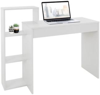 ML-DESIGN Schreibtisch Arbeitstisch mit Regal 3 Einlegeböden 2in1 System für Arbeitszimmer, Bürotisch Computertisch PC Tisch Laptoptisch Ablage Regal Homeoffice