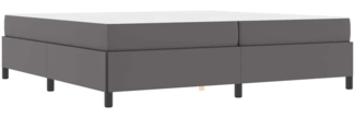 vidaXL Bettgestell mit Matratze Grau 200 x 200 cm Kunstleder 3399022