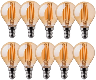 10x4W E14 Edison LED Vintage Filament Glühbirne Birne Leuchtmittel Retro Nostalgie Beleuchtung G45 2200K Warmweiß