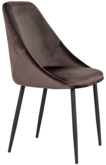 Set 2x Porto Esszimmerstuhl schwarz Velour Stuhl Stühle Esszimmer Küchenstühle