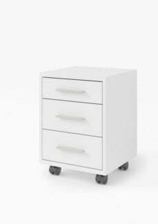 Rollcontainer >Clermont< (BxHxT: 40x56x40 cm) in weiß - 40x56x40cm (BxHxT)