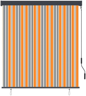vidaXL Außenrollo 140x250 cm Gelb und Blau 145968