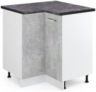 Eckunterschrank R-Line Beton 75.6 cm , AP Anthrazit Vicco