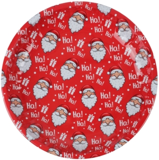 Weihnachtsteller 26 cm Plätzchenteller Nikolausteller Adventsteller Festtagsteller Dekoteller Adventsdeko Tischdeko Weihnachtsplatte Metallteller