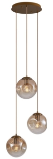 Qazqa Pendelleuchte Douglass, ohne Leuchtmittel, E27, Art Deco, 3-flammig
