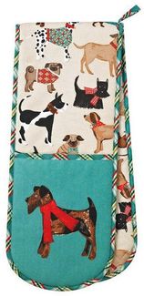 Ulster Weavers Topfhandschuhe Hound Dog, (Set, 1-tlg, bestehend aus 1x doppelten Ofenhandschuh), doppelter Ofenhandschuh, wattiert, Größe:ca. 18x88 cm