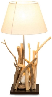 Levandeo® Nachttischlampe, Tischlampe aus Holz Treibholz 35x35x65cm Lampe Holzlampe