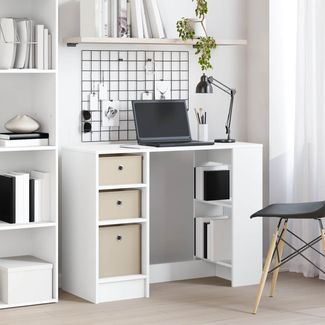 vidaXL Schreibtisch mit Schubladen Weiß 100 x 40 x 75 cm Holzwerkstoff 8000452