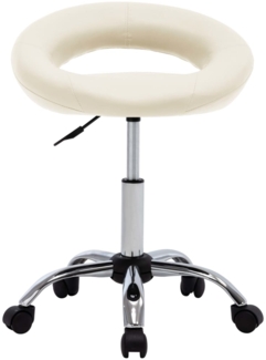 vidaXL Esszimmerstuhl Drehbar Creme Kunstleder, Drehbar [3085833]