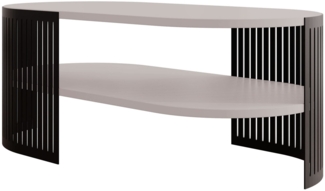 Couchtisch Fahugin Oval II (Farbe: Schwarz / Cashmere)