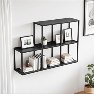 Wandregal Nostened 5er Set Schwarz [en. casa]