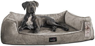 FRANKLIN TEDDY Orthopädisches Hundebett - 02 Graphit Taupe, 90x75cm
