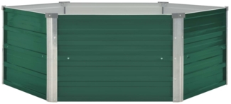 vidaXL Hochbeet 129x129x46 cm Verzinkter Stahl Grün 47015