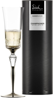 Eisch Champagnerglas 596/75 platin in Geschenkröhre Champagner Exklusiv