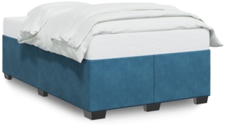vidaXL Bettgestell Blau 120x190 cm Samt 3284623