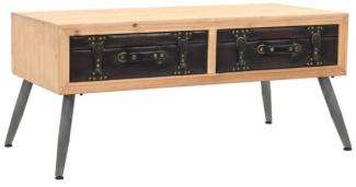 vidaXL Couchtisch Tannenholz Massiv 115 × 55 × 50 cm 245777