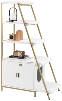 COSTWAY Tierhaus, Katzenschrank mit Leiterregal & Eingang, Katzenklo Schrank