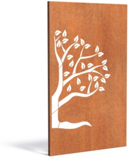 Adezz Paneel Abstract CPA8.2 Cortenstahl 110x180 cm Gartenpaneel Sichtschutz Paneel Deko Wand