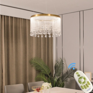 Eurotondisplay LED Pendelleuchte LED Pendelleuchte Hängelampe Fernbedienung dimmbar Farbton steubar, LED fest integriert, Kaltweiß- bis Warmweiß, Lichtfarbe und Helligkeit einstellbar