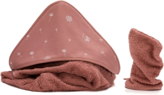 Fillikid Kapuzenhandtuch Kapuzenbadetuch mit Waschhandschuh, Frottee (Set, 2-St)