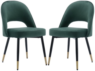 WAHSON OFFICE CHAIRS Esszimmerstuhl Samt 2er Set Seitenstühle Küchenstühle