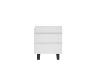 Nachtkonsole >AUSTIN< in modern white, HWP - 51 x 54 x 40 cm (BxHxT)