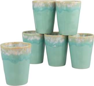 CreaTable 23729 Grespresso Becherset, 360 ml, aqua, 6-teilig (1 Set)