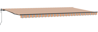 vidaXL Automatische Einziehmarkise mit bunten Streifen 600 x 300 cm 3331619