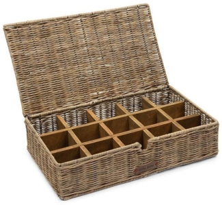 Rivièra Maison Vorratsdose Teebeutelkasten Tea Time Tea Box Rustic Rattan