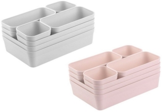 Engelland Schubladeneinsatz Schubladen-Organizer (Vorteils-Set, 16 St, individuelle Anordnung, passend für alle gängigen Schubladen), BPA-frei, spülmaschinengeeignet, gefrierschrankgeeignet